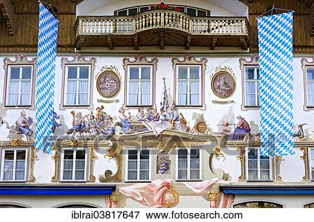 "House of the publisher Georg Lang, birthplace of Ludwig Thoma, Luftlmalerei, Oberammergau, Upper Bavaria, Bavaria, Germany, Europe" View Large Photo Image Stock Photo - "House of the publisher Georg Lang, birthplace of Ludwig Thoma, Luftlmalerei, Oberammergau, Upper Bavaria, Bavaria, Germany, Europe". Fotosearch