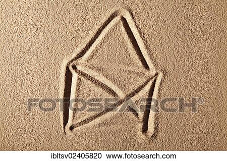 House painted in the sand View Large Photo Image Stock Image - House painted in the sand. Fotosearch