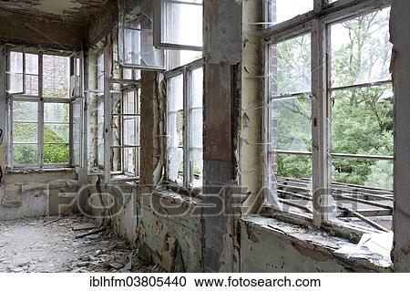 "house ruin with broken windows, Brandenburg, Germany, Europe" View Large Photo Image Stock Image - "house ruin with broken windows, Brandenburg, Germany, Europe". Fotosearch