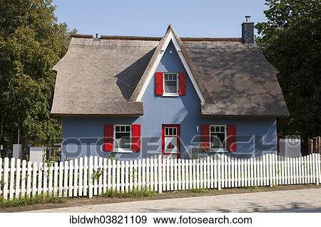 "House with a thatched roof, Baltic Sea peninsula of Fischland-Darss-Zingst, Mecklenburg-Vorpommern, Germany, Europe" View Large Photo Image Stock Photo - "House with a thatched roof, Baltic Sea peninsula of Fischland-Darss-Zingst, Mecklenburg-Vorpommern, Germany, Europe". Fotosearch