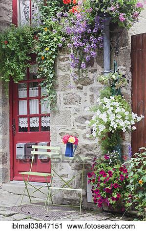 "House with flowers, Dinan, Brittany, France, Europe" View Large Photo Image Stock Image - "House with flowers, Dinan, Brittany, France, Europe". Fotosearch