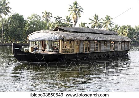 "Houseboat, backwaters, near Alappuzha, Kerala, South India, India, Asia" View Large Photo Image Stock Photo - "Houseboat, backwaters, near Alappuzha, Kerala, South India, India, Asia". Fotosearch