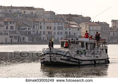 "Houseboat on the Canal du Midi, Castelnaudary, Region Languedoc-Roussillon, France, Europe" View Large Photo Image Stock Photo - "Houseboat on the Canal du Midi, Castelnaudary, Region Languedoc-Roussillon, France, Europe". Fotosearch