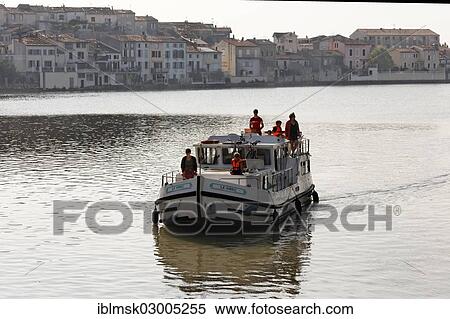 "Houseboat on the Canal du Midi, Castelnaudary, Region Languedoc-Roussillon, France, Europe" View Large Photo Image Stock Photography - "Houseboat on the Canal du Midi, Castelnaudary, Region Languedoc-Roussillon, France, Europe". Fotosearch