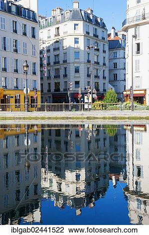 "Houses along the Canal Saint Martin, Paris, France, Europe" View Large Photo Image Stock Image - "Houses along the Canal Saint Martin, Paris, France, Europe". Fotosearch