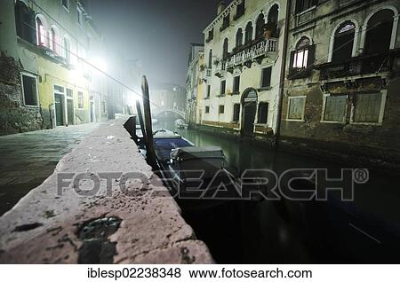 "Houses by a canal at night, Venice, Venezia, Veneto, Italy, Europe" View Large Photo Image Stock Photo - "Houses by a canal at night, Venice, Venezia, Veneto, Italy, Europe". Fotosearch
