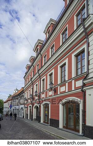 Stock Photo - "Houses in the historic centre, Senamiestis or Vilnius Old Town, Vilnius, Vilnius district, Lithuania, Europe". Fotosearch