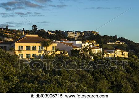 "Houses in the morning light, settlement, Plettenberg Bay or Plettenbergbaai, Garden Route, Eden District, Western Cape, South Africa, Africa" View Large Photo Image Stock Photography - "Houses in the morning light, settlement, Plettenberg Bay or Plettenbergbaai, Garden Route, Eden District, Western Cape, South Africa, Africa". Fotosearch