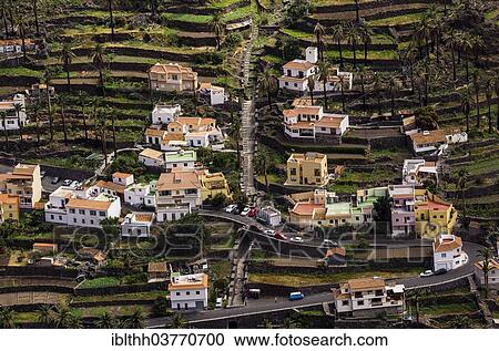 "Houses in the valley, Lomo del Moral, La Gomera, Canary Islands, Spain, Europe" View Large Photo Image Stock Image - "Houses in the valley, Lomo del Moral, La Gomera, Canary Islands, Spain, Europe". Fotosearch