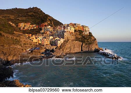 "Houses of Manarola on the rocky coast in the evening light, UNESCO World Cultural Heritage Site, Manarola, Cinque Terre, Liguria, Italy, Europe" View Large Photo Image Stock Image - "Houses of Manarola on the rocky coast in the evening light, UNESCO World Cultural Heritage Site, Manarola, Cinque Terre, Liguria, Italy, Europe". Fotosearch