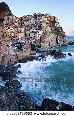 "Houses of Manarola on the rocky coast at dusk, UNESCO World Cultural Heritage Site, Manarola, Cinque Terre, Liguria, Italy, Europe" View Large Photo Image Stock Image - "Houses of Manarola on the rocky coast at dusk, UNESCO World Cultural Heritage Site, Manarola, Cinque Terre, Liguria, Italy, Europe". Fotosearch