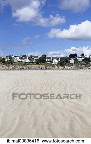 "Houses on the beach, Pentrez Plage, Departement Finistere, Brittany, France, Europe" View Large Photo Image Stock Photograph - "Houses on the beach, Pentrez Plage, Departement Finistere, Brittany, France, Europe". Fotosearch
