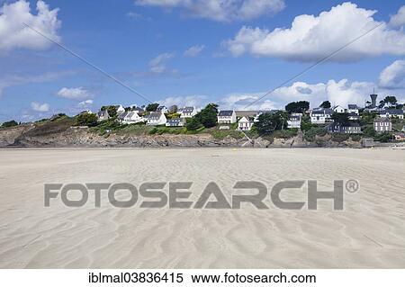 "Houses on the beach, Pentrez Plage, Departement Finistere, Brittany, France, Europe" View Large Photo Image Stock Photography - "Houses on the beach, Pentrez Plage, Departement Finistere, Brittany, France, Europe". Fotosearch