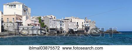 "Houses on the sea, Erbalunga, Corsica, France, Europe" View Large Photo Image Stock Image - "Houses on the sea, Erbalunga, Corsica, France, Europe". Fotosearch