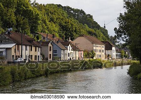 "Houses on the side canal of the Saone River, Port-sur-Saone, Vesoul, Region Franche-Comte, Dep. Haute-Saone, France, Europe" View Large Photo Image Stock Image - "Houses on the side canal of the Saone River, Port-sur-Saone, Vesoul, Region Franche-Comte, Dep. Haute-Saone, France, Europe". Fotosearch