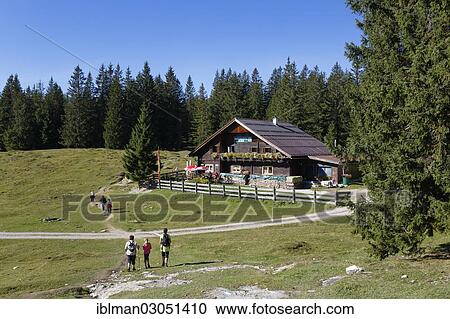 Stock Image - "Huberhuette hut, Postalm, Postalm, Abtenau, Salzkammergut, Salzburg State, Austria, Europe". Fotosearch