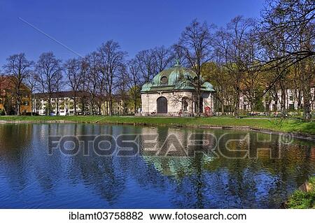 "Hubertusbrunnen spring at the east end of Nymphenburg Canal, Neuhausen-Nymphenburg, Munich, Upper Bavaria, Bavaria, Germany, Europe" View Large Photo Image Stock Image - "Hubertusbrunnen spring at the east end of Nymphenburg Canal, Neuhausen-Nymphenburg, Munich, Upper Bavaria, Bavaria, Germany, Europe". Fotosearch