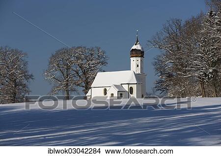 "Hubkapelle chapel in winter, Oberbayern, Penzberg, Upper Bavaria, Bavaria, Germany, Europe" View Large Photo Image Picture - "Hubkapelle chapel in winter, Oberbayern, Penzberg, Upper Bavaria, Bavaria, Germany, Europe". Fotosearch