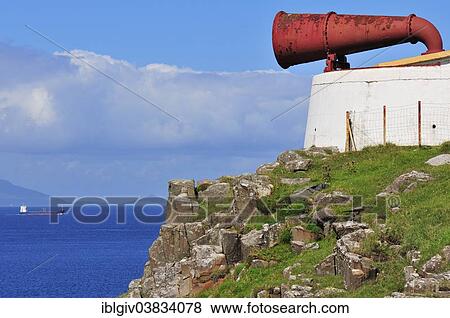 "Huge foghorn at the lighthouse, Neist Point, Ross, Skye and Lochaber, Isle of Skye, Scotland, United Kingdom, Europe" View Large Photo Image Stock Photo - "Huge foghorn at the lighthouse, Neist Point, Ross, Skye and Lochaber, Isle of Skye, Scotland, United Kingdom, Europe". Fotosearch