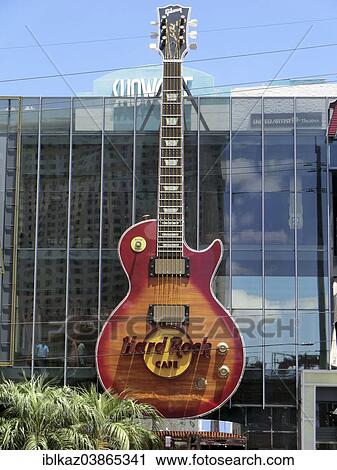 "Huge guitar attached to the facade of the HardRock Cafe on the Las Vegas Strip, Las Vegas, Nevada, USA" View Large Photo Image Stock Image - "Huge guitar attached to the facade of the HardRock Cafe on the Las Vegas Strip, Las Vegas, Nevada, USA". Fotosearch