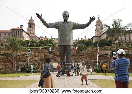 "Huge Nelson Mandela statue in front of the Union Buildings government buildings, Pretoria, Gauteng, South Africa, Africa" View Large Photo Image Stock Photograph - "Huge Nelson Mandela statue in front of the Union Buildings government buildings, Pretoria, Gauteng, South Africa, Africa". Fotosearch