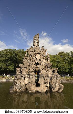 "Huguenot fountain, created in 1706 by the Bayreuth court sculptor Elias Rantz, Castle Garden, Erlangen, Middle Franconia, Bavaria, Germany, Europe" View Large Photo Image Stock Photography - "Huguenot fountain, created in 1706 by the Bayreuth court sculptor Elias Rantz, Castle Garden, Erlangen, Middle Franconia, Bavaria, Germany, Europe". Fotosearch