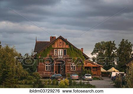 Stock Photograph - "Hunter's Mansion of Galkowo, small hotel, Galkowo, Warmian-Masurian Voivodeship, or Warmia-Masuria Province, Poland, Europe". Fotosearch