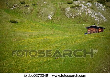 "Hut on an alpine meadow, Stubai Alps, Tyrol, Austria, Europe" View Large Photo Image Stock Image - "Hut on an alpine meadow, Stubai Alps, Tyrol, Austria, Europe". Fotosearch