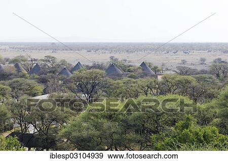 "Huts in Okaukuejo Rest Camp, Etosha National Park, Okaukuejo, Kunene Region, Namibia, Africa" View Large Photo Image Stock Photo - "Huts in Okaukuejo Rest Camp, Etosha National Park, Okaukuejo, Kunene Region, Namibia, Africa". Fotosearch