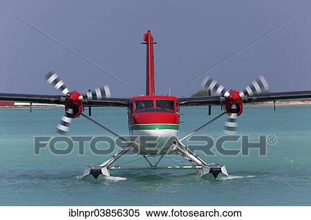 "Hydroplane, De Havilland Canada DHC-6 Twin Otter, frontal view, on water, Maldives, Asia" View Large Photo Image Stock Photography - "Hydroplane, De Havilland Canada DHC-6 Twin Otter, frontal view, on water, Maldives, Asia". Fotosearch