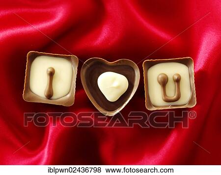 " I love you """" chocolates, love message" View Large Photo Image Stock Photo - " I love you """" chocolates, love message". Fotosearch