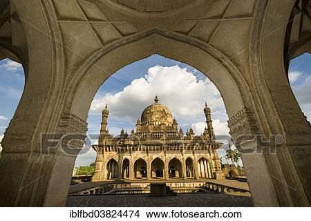 Picture - "Ibrahim Rauza, tomb of Ibrahim Adil Shah II, Bijapur, Karnataka, India, Asia". Fotosearch
