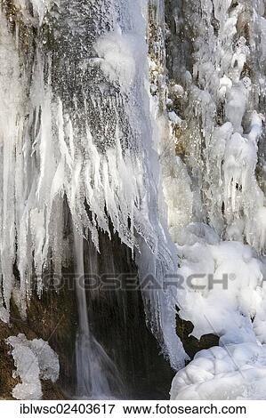 "Ice and icicles, Dreimuehlen waterfall in winter, a natural landmark, Nohn, Vulkaneifel district, Rhineland-Palatinate, Germany, Europe" View Large Photo Image Stock Photo - "Ice and icicles, Dreimuehlen waterfall in winter, a natural landmark, Nohn, Vulkaneifel district, Rhineland-Palatinate, Germany, Europe". Fotosearch