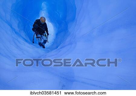 "Ice climbing in an ice cave or glacier cave, Grey Glacier, Torres del Paine National Park, Chile, South America" View Large Photo Image Stock Image - "Ice climbing in an ice cave or glacier cave, Grey Glacier, Torres del Paine National Park, Chile, South America". Fotosearch