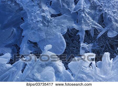Stock Photo - "Ice formations, Brandenberger Ache, Kramsach, Kufstein District, North Tirol, Tirol, Austria, Europe". Fotosearch