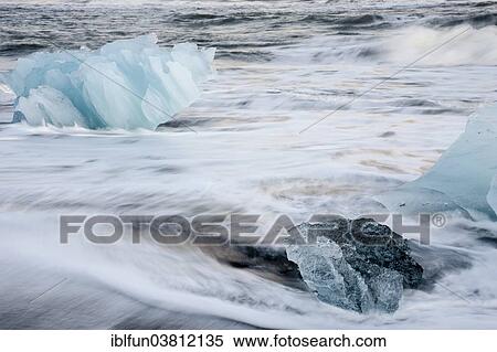 "Ice formations on the beach of Jokulsarlon, Southeast Iceland, Iceland, Europe" View Large Photo Image Stock Photography - "Ice formations on the beach of Jokulsarlon, Southeast Iceland, Iceland, Europe". Fotosearch