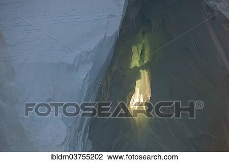 Stock Image - "Iceberg floating in the South Atlantic Ocean, Weddell Sea, Antarctic Peninsula, Antarctica". Fotosearch