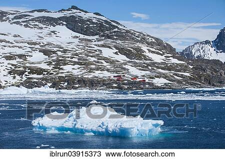 "Icebergs with a research station at the back, Cierva Cove, Chavdar Peninsula, Antarctica" View Large Photo Image Stock Image - "Icebergs with a research station at the back, Cierva Cove, Chavdar Peninsula, Antarctica". Fotosearch