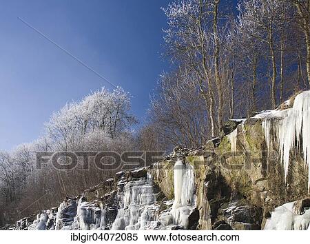 "Icy waterfall, Ore Mountains, Saxony, Germany, Europe" View Large Photo Image Stock Photography - "Icy waterfall, Ore Mountains, Saxony, Germany, Europe". Fotosearch