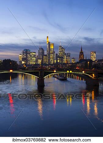 "Ignatz-Bubis-Brucke bridge, behind the skyline of Frankfurt, Frankfurt am Main, Hesse, Germany, Europe" View Large Photo Image Stock Image - "Ignatz-Bubis-Brucke bridge, behind the skyline of Frankfurt, Frankfurt am Main, Hesse, Germany, Europe". Fotosearch