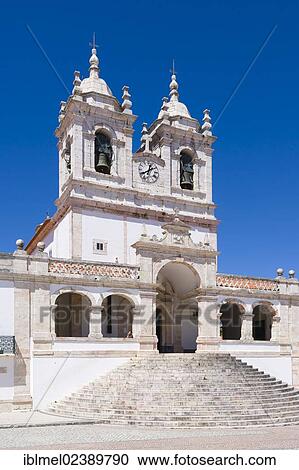 Stock Image - "Igreja de Nossa Senhora da Nazare, Church of Nossa Senhora da Nazare, Largo Nossa Senhora da Nazare, Sitio village, Nazare, Oeste, Leiria District, Portugal, Europe". Fotosearch