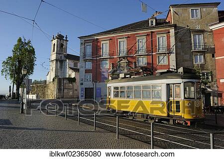 "Igreja de Santa Luzia, Rococo church, and a tram, old town, Alfama, Lago das Portas, Lisbon, Portugal, Europe" View Large Photo Image Stock Image - "Igreja de Santa Luzia, Rococo church, and a tram, old town, Alfama, Lago das Portas, Lisbon, Portugal, Europe". Fotosearch