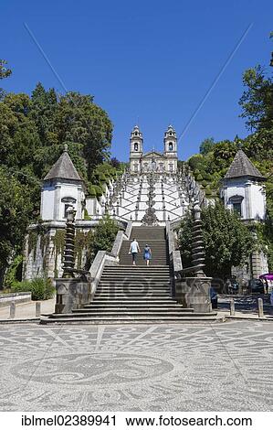 "Igreja do Bom Jesus with Escadorio dos Cinco Sentidos, Staircase of Five Senses, Santuario do Bom Jesus do Monte, Good Jesus of the Mount sanctuary, Tenoes, Braga, Cavado, Norte, Portugal, Europe" View Large Photo Image Stock Image - "Igreja do Bom Jesus with Escadorio dos Cinco Sentidos, Staircase of Five Senses, Santuario do Bom Jesus do Monte, Good Jesus of the Mount sanctuary, Tenoes, Braga, Cavado, Norte, Portugal, Europe". Fotosearch