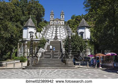 "Igreja do Bom Jesus with Escadorio dos Cinco Sentidos, Staircase of Five Senses, Santuario do Bom Jesus do Monte, Good Jesus of the Mount sanctuary, Tenoes, Braga, Cavado, Norte, Portugal, Europe" View Large Photo Image Stock Image - "Igreja do Bom Jesus with Escadorio dos Cinco Sentidos, Staircase of Five Senses, Santuario do Bom Jesus do Monte, Good Jesus of the Mount sanctuary, Tenoes, Braga, Cavado, Norte, Portugal, Europe". Fotosearch