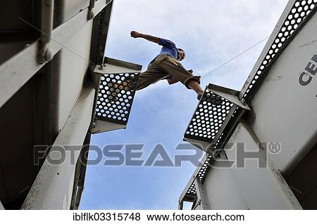 "Illegal immigrant from Latin America on his way to the U. S. jumping from one waggon to another trying to reach the U. S. border as a stowaway on freight trains, Ixtepec, Oaxaca, Mexico, North America" View Large Photo Image Stock Photo - "Illegal immigrant from Latin America on his way to the U. S. jumping from one waggon to another trying to reach the U. S. border as a stowaway on freight trains, Ixtepec, Oaxaca, Mexico, North America". Fotosearch