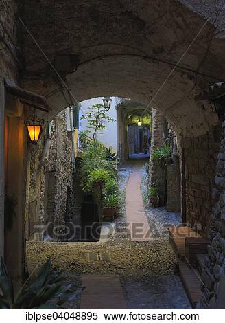 "Illuminated alleyway, medieval village of Dolceaqua, Province of Imperia, Liguria, Italian Riviera, Italy, Europe" View Large Photo Image Stock Photography - "Illuminated alleyway, medieval village of Dolceaqua, Province of Imperia, Liguria, Italian Riviera, Italy, Europe". Fotosearch