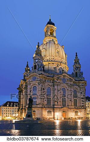 "Illuminated Frauenkirche church at the blue hour, Neumarkt, Dresden, Saxony, Germany, Europe" View Large Photo Image Picture - "Illuminated Frauenkirche church at the blue hour, Neumarkt, Dresden, Saxony, Germany, Europe". Fotosearch
