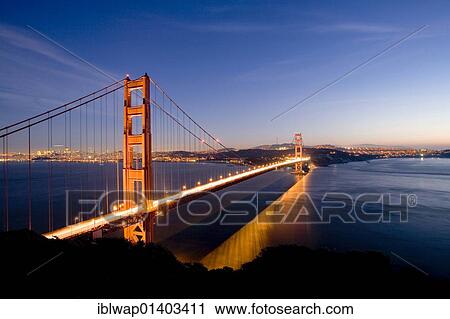 "Illuminated Golden Gate Bridge at night, San Francisco, California, United States of America" View Large Photo Image Stock Image - "Illuminated Golden Gate Bridge at night, San Francisco, California, United States of America". Fotosearch