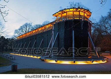"Illuminated graduation tower in the Kurpark park at dusk, Hamm, North Rhine-Westphalia, Germany, Europe" View Large Photo Image Stock Image - "Illuminated graduation tower in the Kurpark park at dusk, Hamm, North Rhine-Westphalia, Germany, Europe". Fotosearch