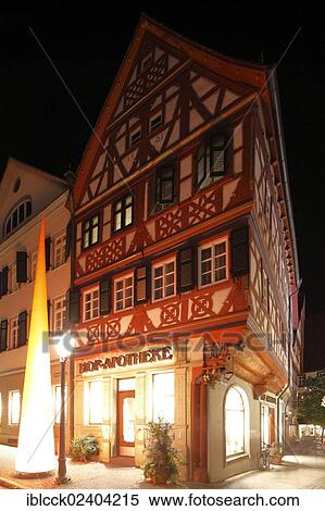 "Illuminated half-timbered house on Marktplatz square on the Oehringer Culture Night 2012, Oehringen, Hohenlohe, Baden-Wuerttemberg, Germany, Europe" View Large Photo Image Stock Photography - "Illuminated half-timbered house on Marktplatz square on the Oehringer Culture Night 2012, Oehringen, Hohenlohe, Baden-Wuerttemberg, Germany, Europe". Fotosearch